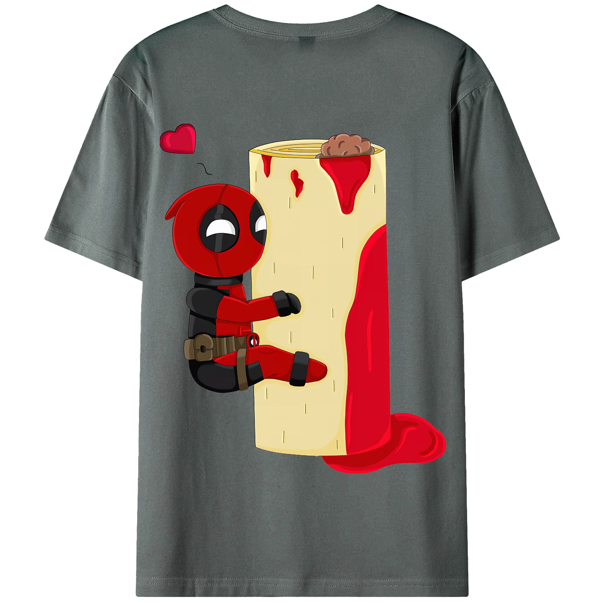 （画像用） Deadpool デッドプール 綿100％半袖Tシャツ（背面プリント）